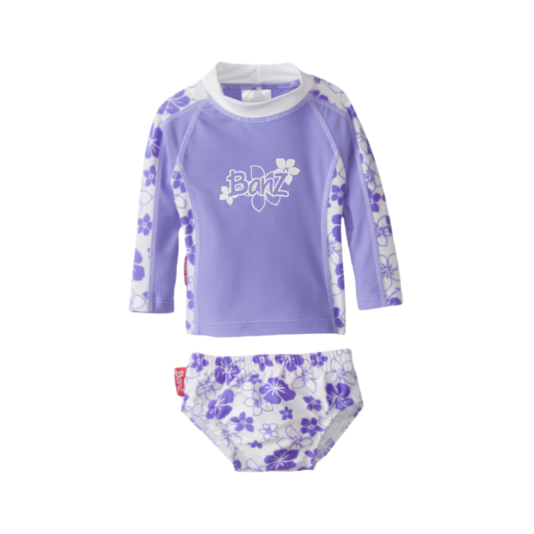 Conjunto de Rashguard y Pañal de Natación para Bebés y Niños Pequeños