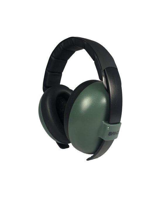 Baby BANZ sensory earmuffs in Lime Green with NRR 26 dB passive hearing protection