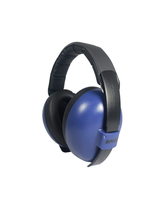 Baby BANZ sensory earmuffs in Navy with NRR 26 dB passive hearing protection