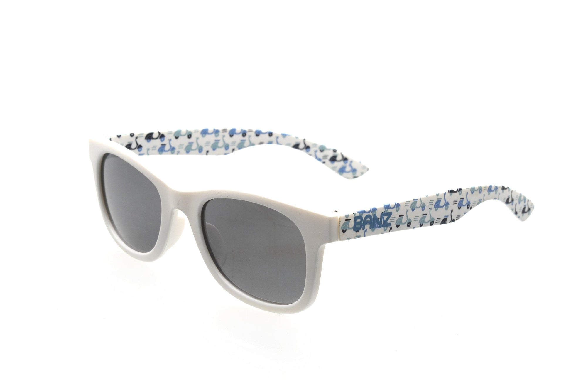 Baby BANZ wrap around sunglasses in Blue Butterfly with UV protection