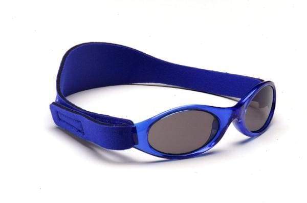 Baby BANZ wrap around sunglasses in Blue Bicycle Ride with UV protection