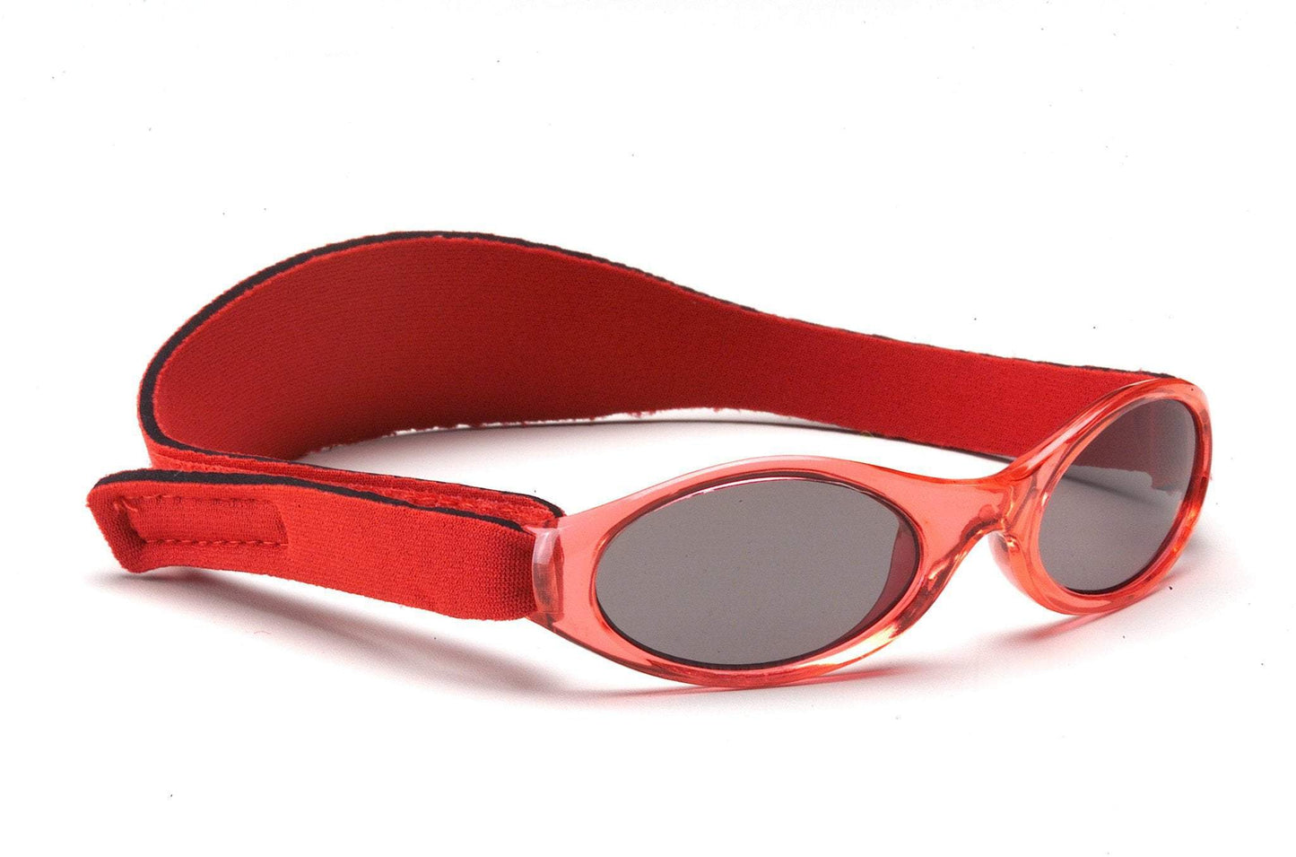 Baby BANZ wrap around sunglasses in Orange with UV protection